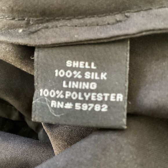 Adrianna Papell Boutique Silk Beaded Black Top Cowl Neckline Women’s Medium - Picture 9 of 9